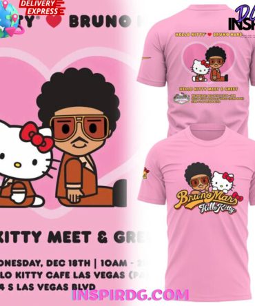 Hello Kitty X Bruno Mars Meet & Greet Pink T-Shirt