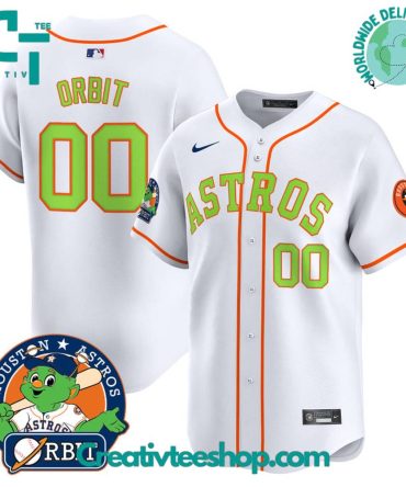 Houston Astro Orbit White Baseball Jersey