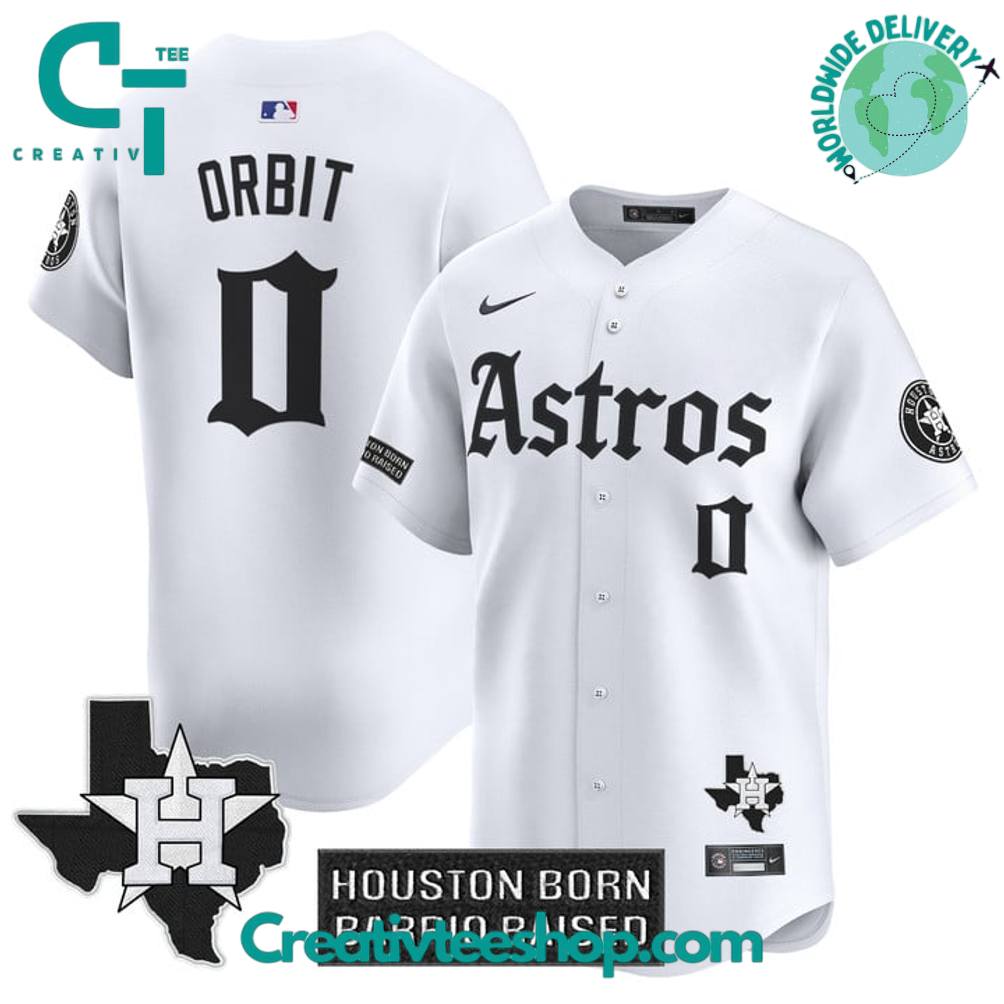 Houston Astros Gothic Edition "Houston Born Barrio Raised" Baseball Jersey - Image 2