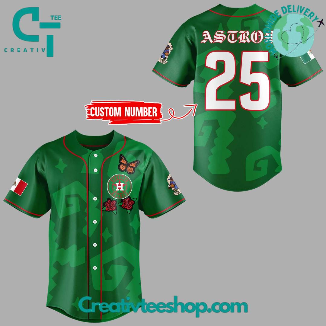 Houston Astros Mexican Heritage Night "Viva Xicago" Personalized Baseball Jersey - Image 2