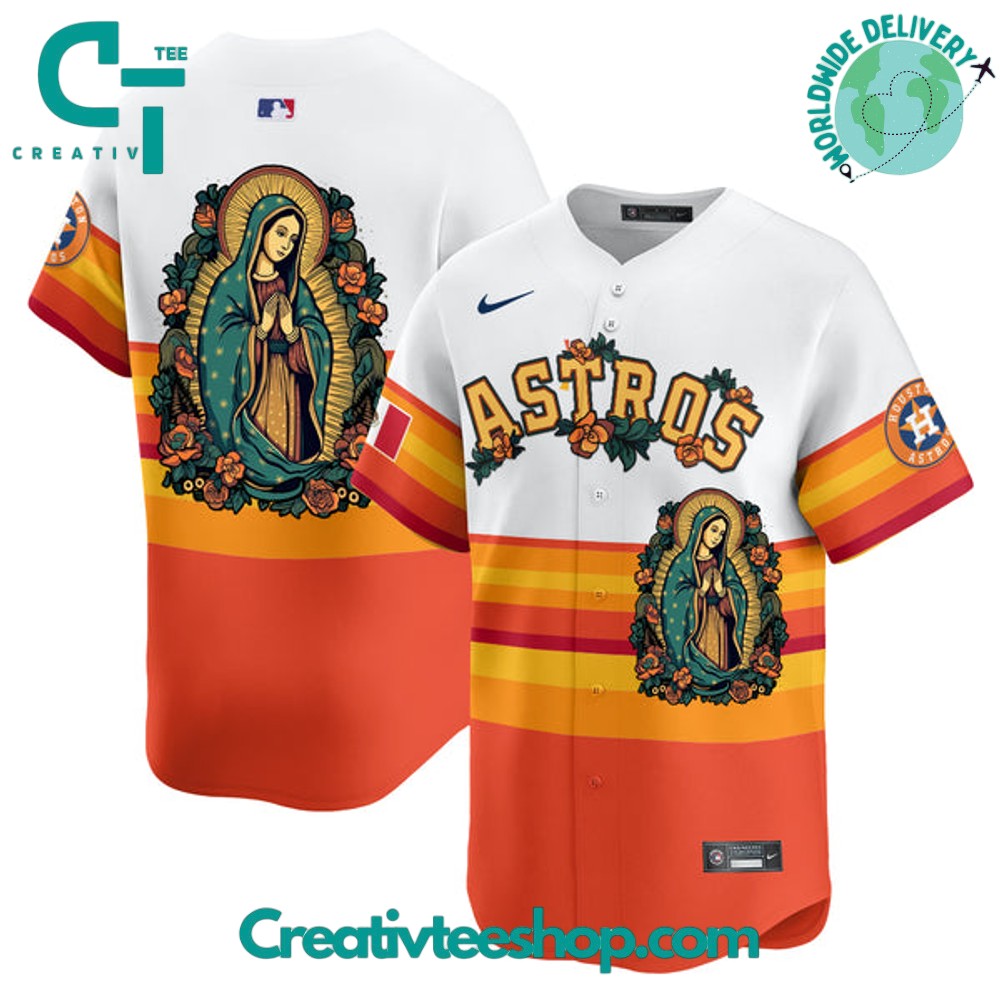 Houston Astros Mexico Guadalupe Throwback Baseball Jersey