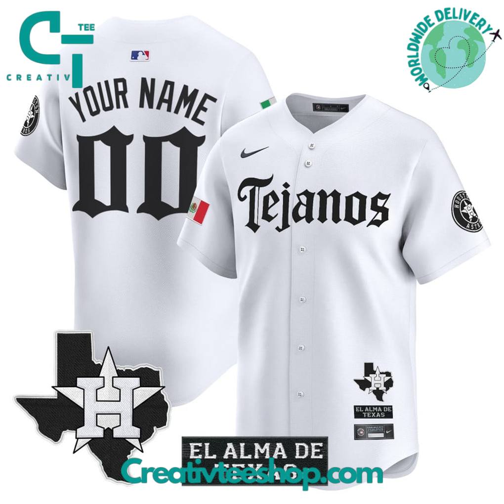 Houston Astros Mexico Tejano Barrio Style Baseball Jersey - Image 2