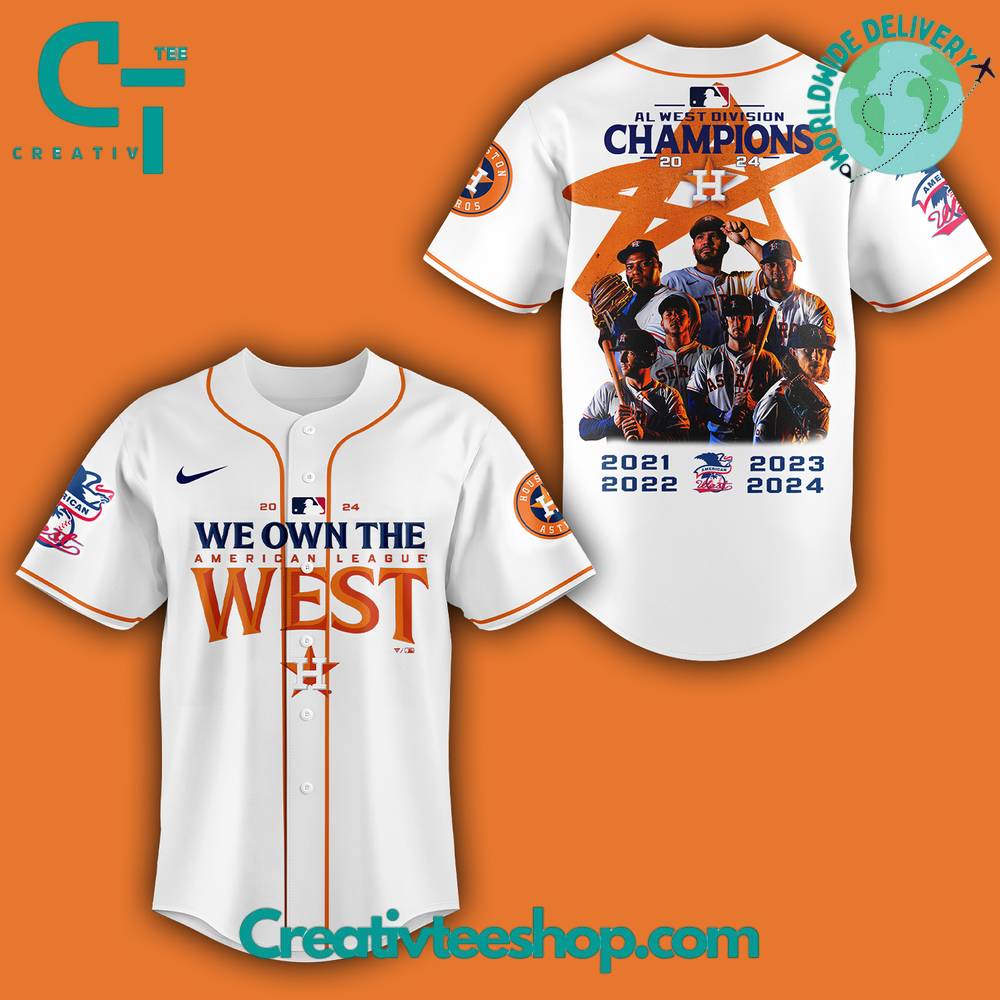 Houston Astros We Own The West Al West Champions Baseball Jersey - Image 2