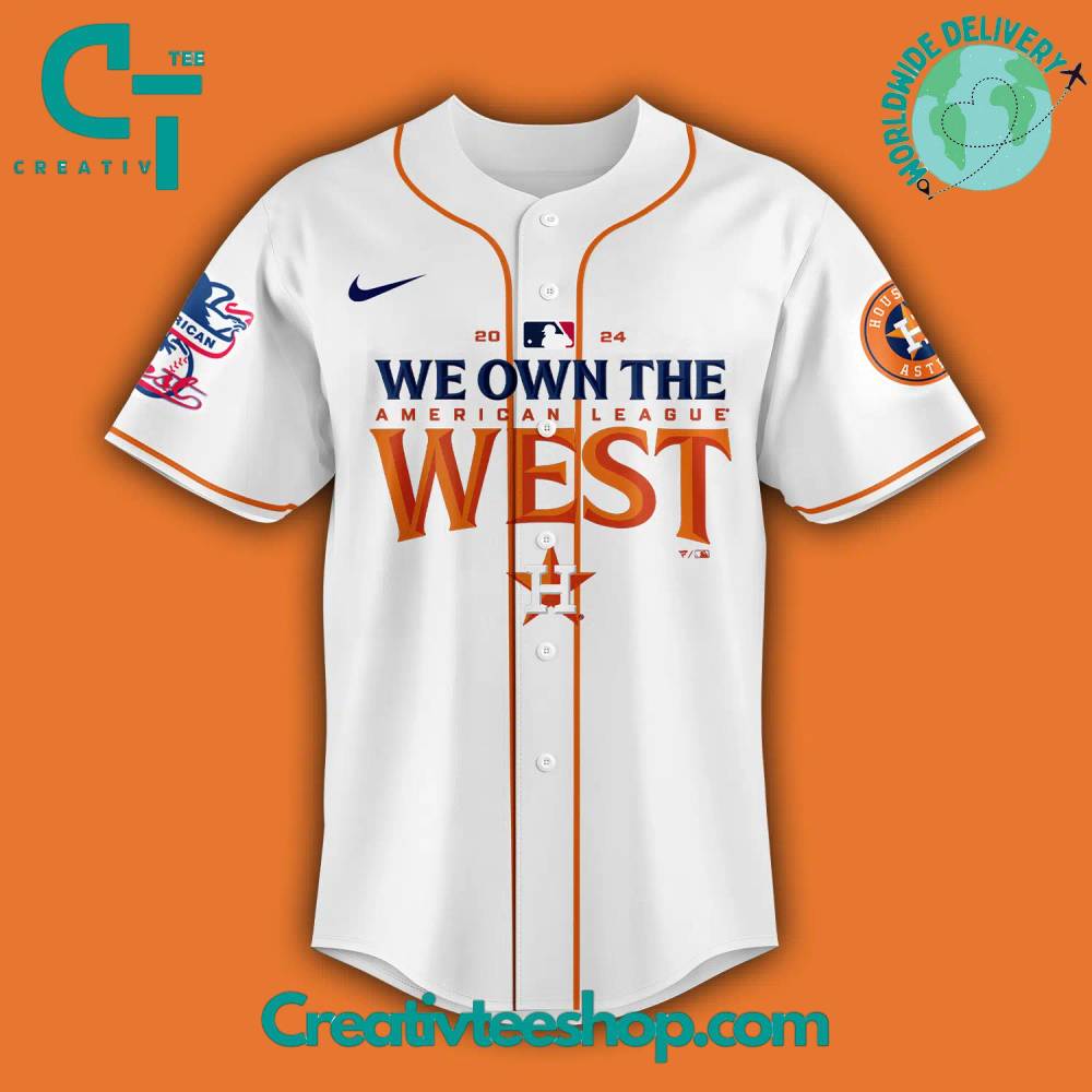 Houston Astros We Own The West Al West Champions Baseball Jersey - Image 3