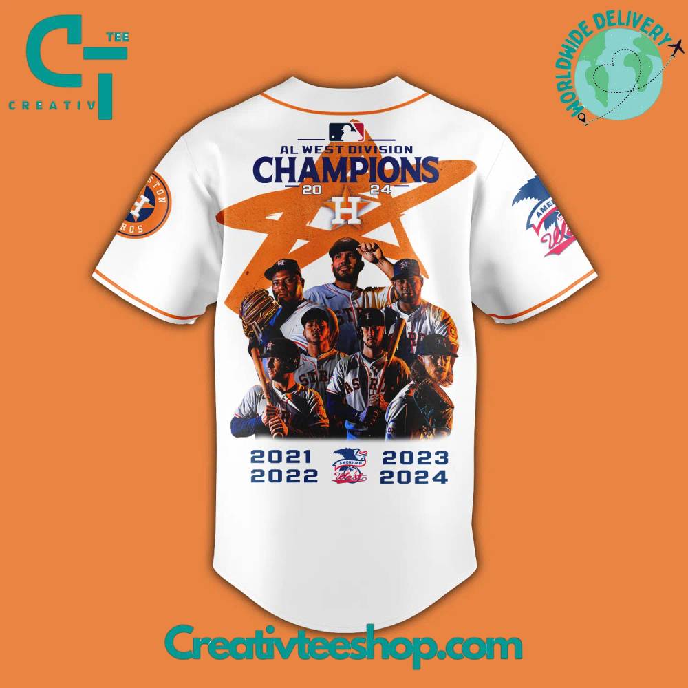 Houston Astros We Own The West Al West Champions Baseball Jersey - Image 4