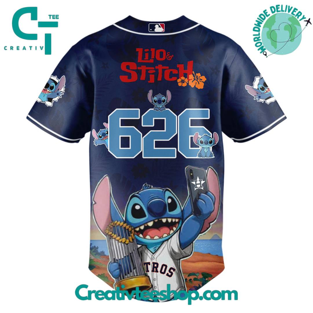 Houston Astros X Lilo & Stitch Special Baseball Jersey - Image 3