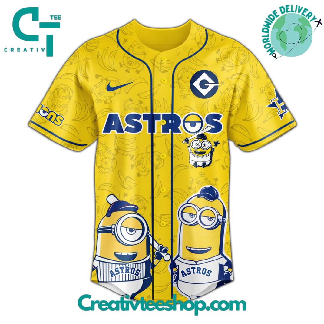 Houston Astros X Minions Exclusive Baseball Jersey - Image 2