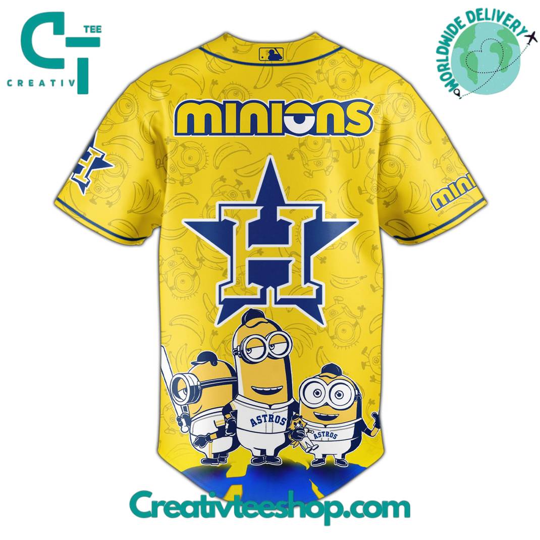 Houston Astros X Minions Exclusive Baseball Jersey - Image 3