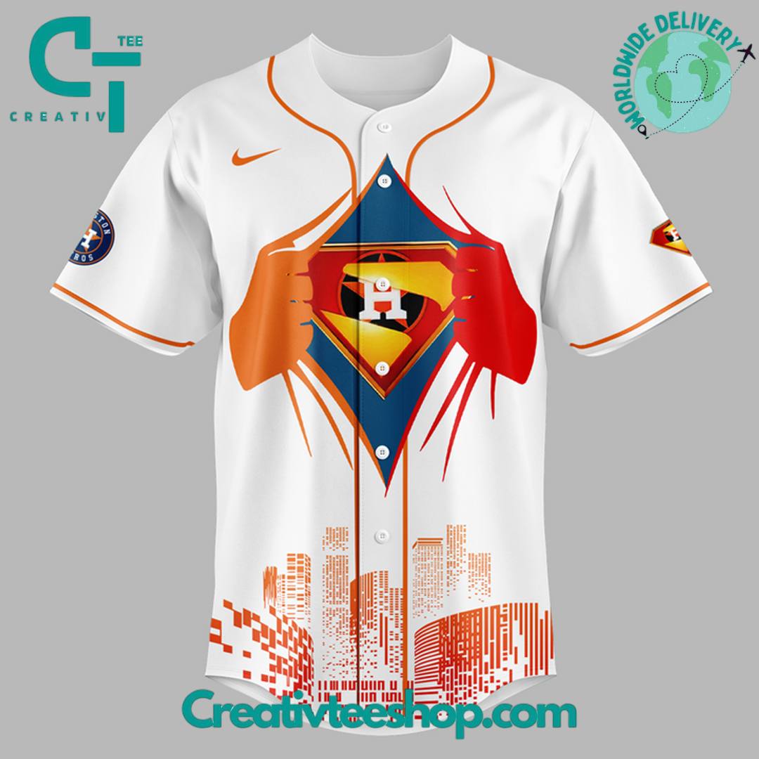 Houston Astros X Superman Night 2025 Personalized Baseball Jersey - Image 2