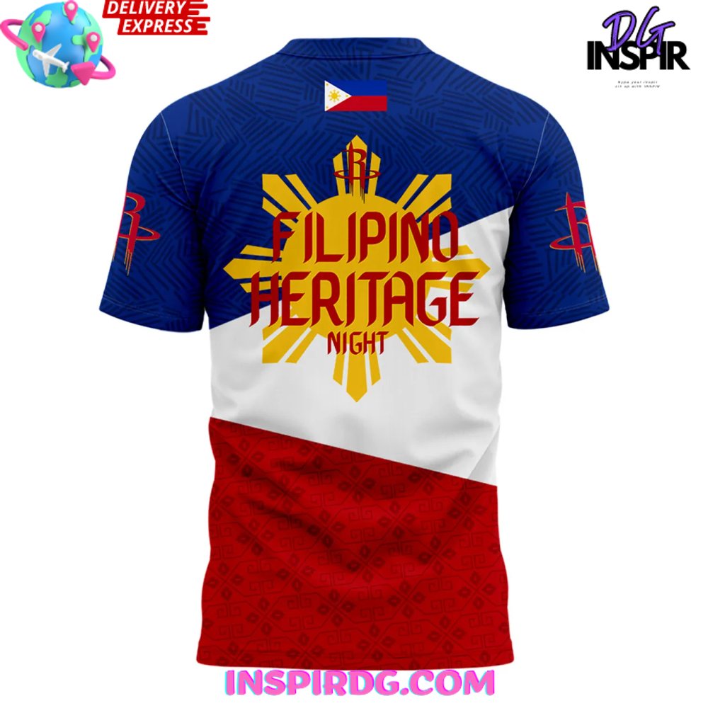 Houston Rockets Filipino Heritage Night 2025 T-Shirt - Image 3