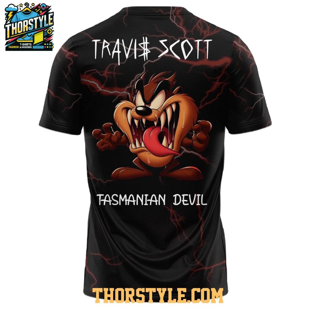 Houston Rockets Travis Scott Tasmanian Devil Colab 2025 Hoodie T-Shirt - Image 9