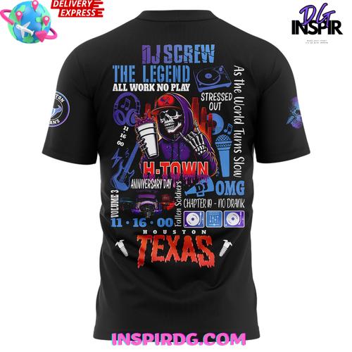 Houston Texans X Dj Screw X Pop-Up Edition T-Shirt - Image 3