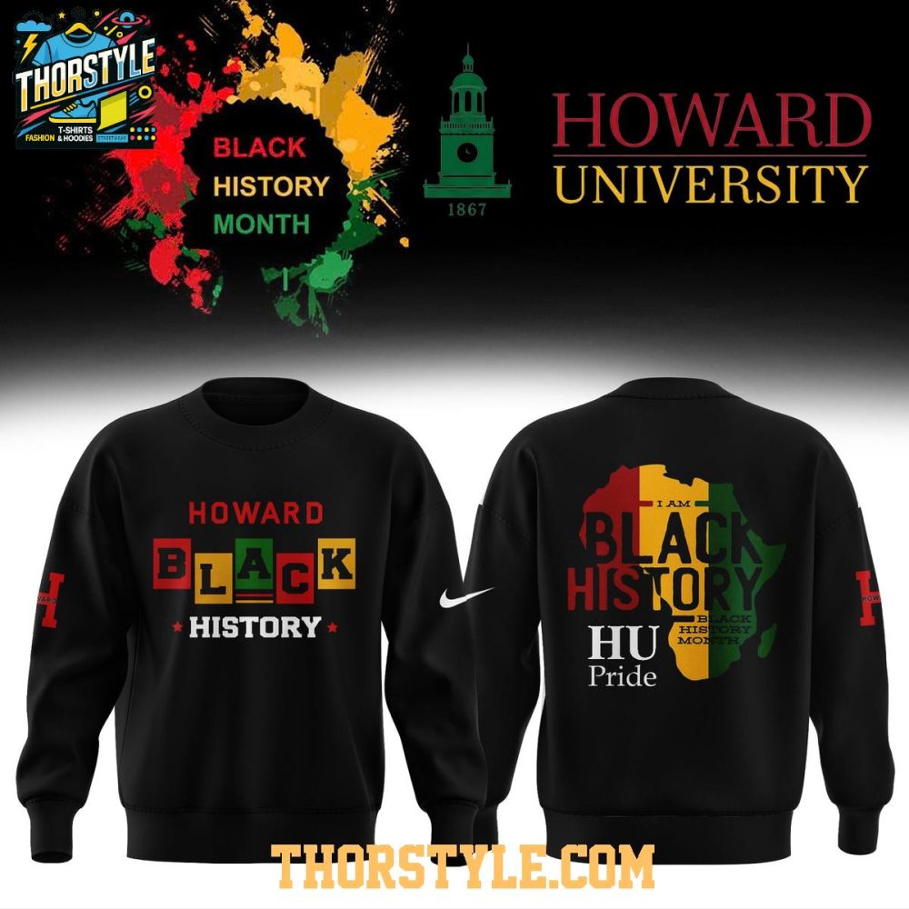 Howard Bison University Black History Month 2026 Hoodie T-Shirt - Image 2