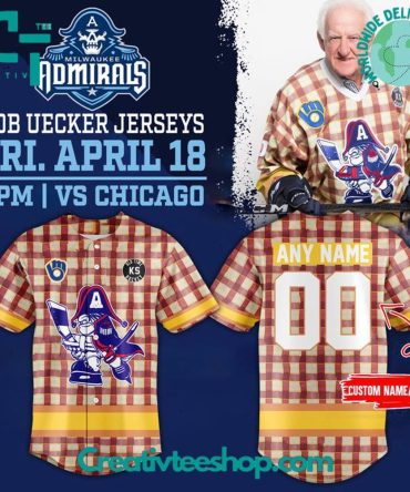 Milwaukee Admirals X Bob Uecker Limited Edition 2025 Baseball Jersey