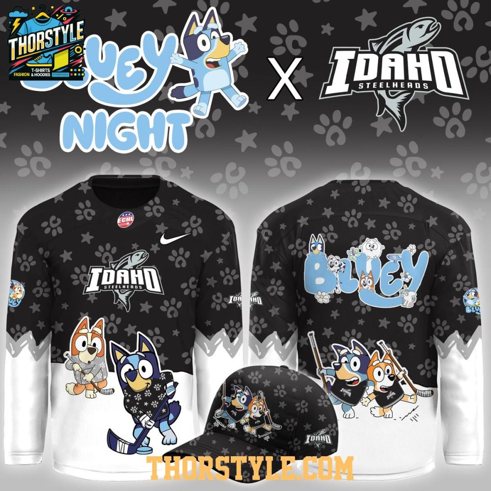 Idaho Steelheads X Bluey Night Game 2026 Personalized Hockey Jersey