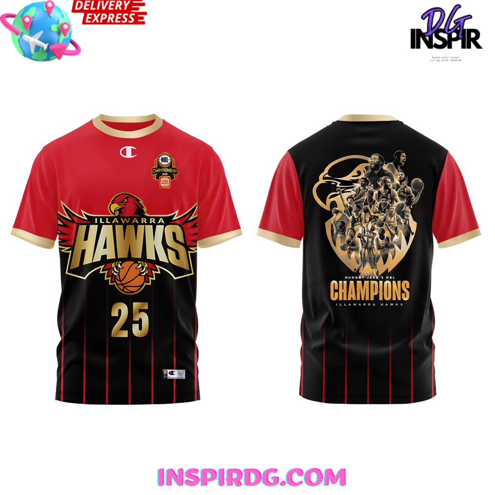 Illawarra Hawks Nbl Championship 2025 T-Shirt - Image 2