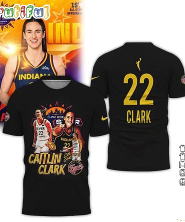 Indiana Fever Caitlin Clark 22 All Star Game Basketball 3D T Shirt