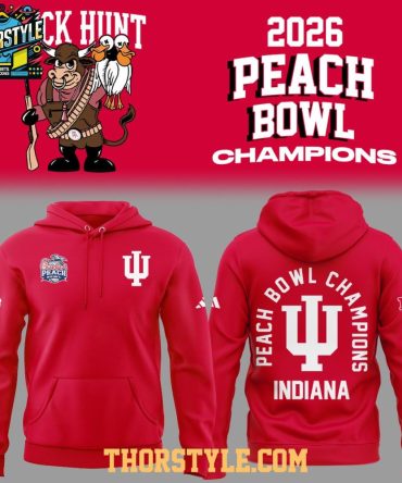 Indiana Hoosiers 2025-2026 Chick-Fil-A Peach Bowl Champions Hoodie Shirts