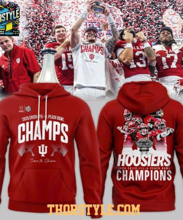 Indiana Hoosiers 2026 Chick-Fil-A Peach Bowl Football Game Champs Hoodie