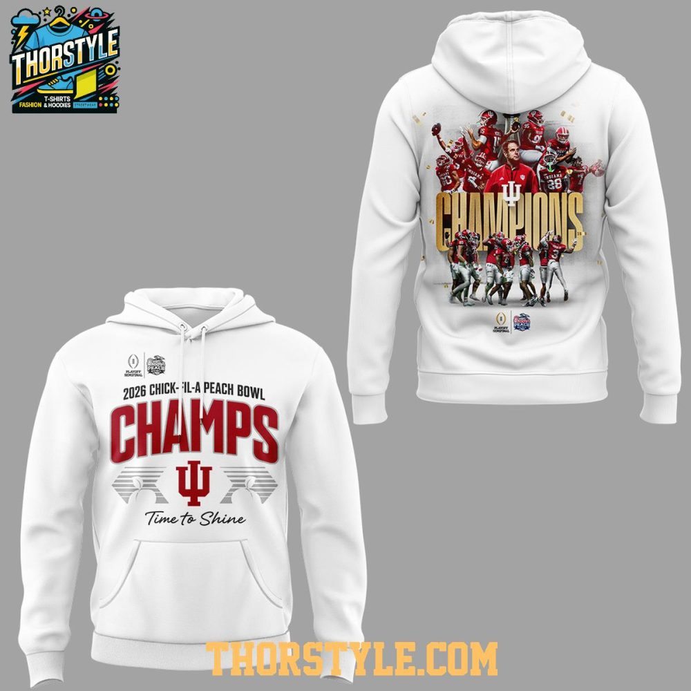 Indiana Hoosiers 2026 Chick-Fil-A Peach Bowl Champions Hoodie Shirts - Image 2
