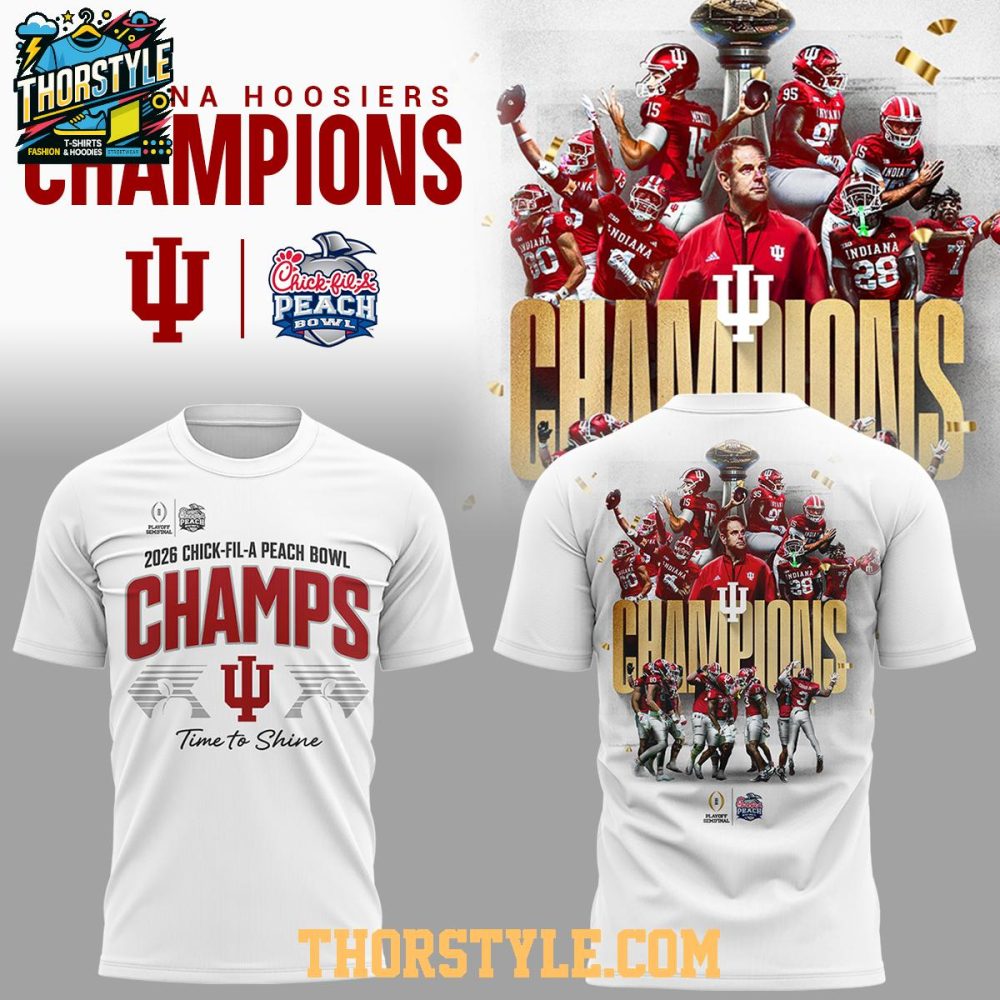 Indiana Hoosiers 2026 Chick-Fil-A Peach Bowl Champions Hoodie Shirts - Image 3