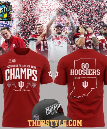 Indiana Hoosiers 2026 Peach Bowl Champions Indiana State Proud Hoodie