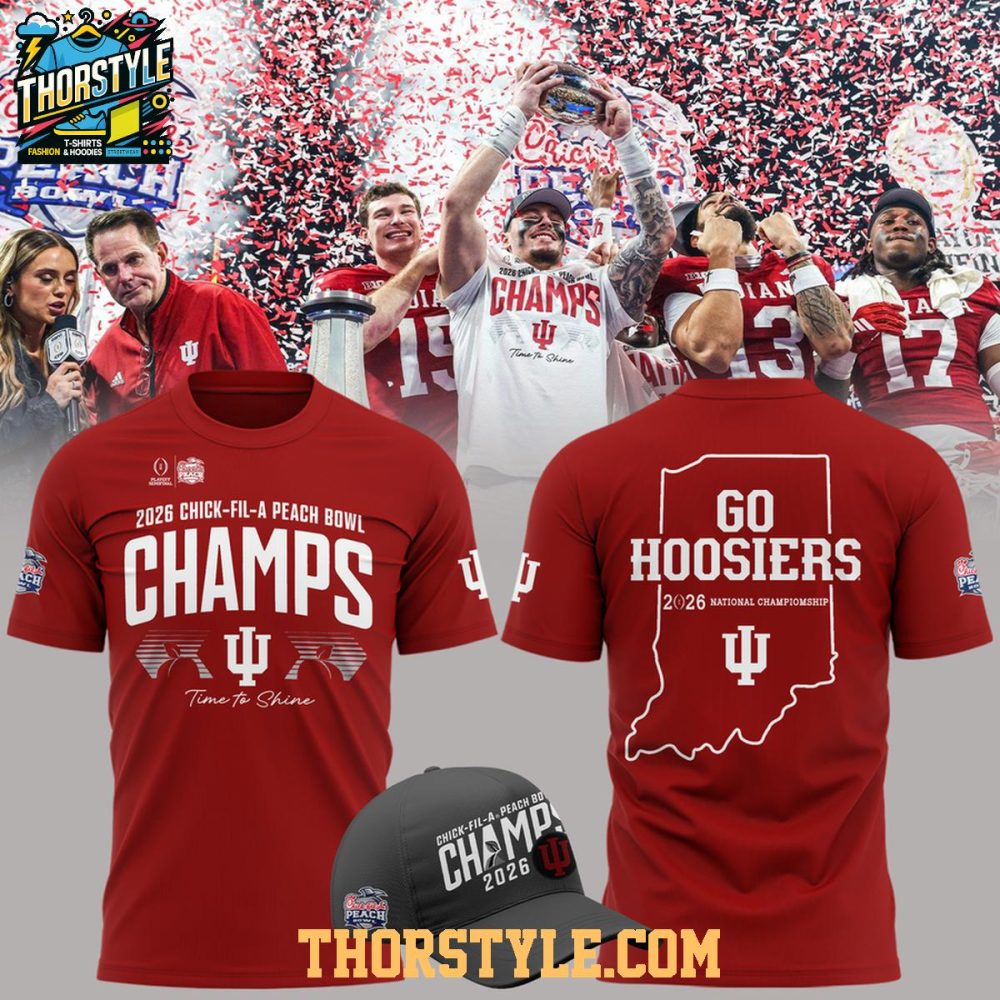 Indiana Hoosiers 2026 Peach Bowl Champions Indiana State Proud Hoodie