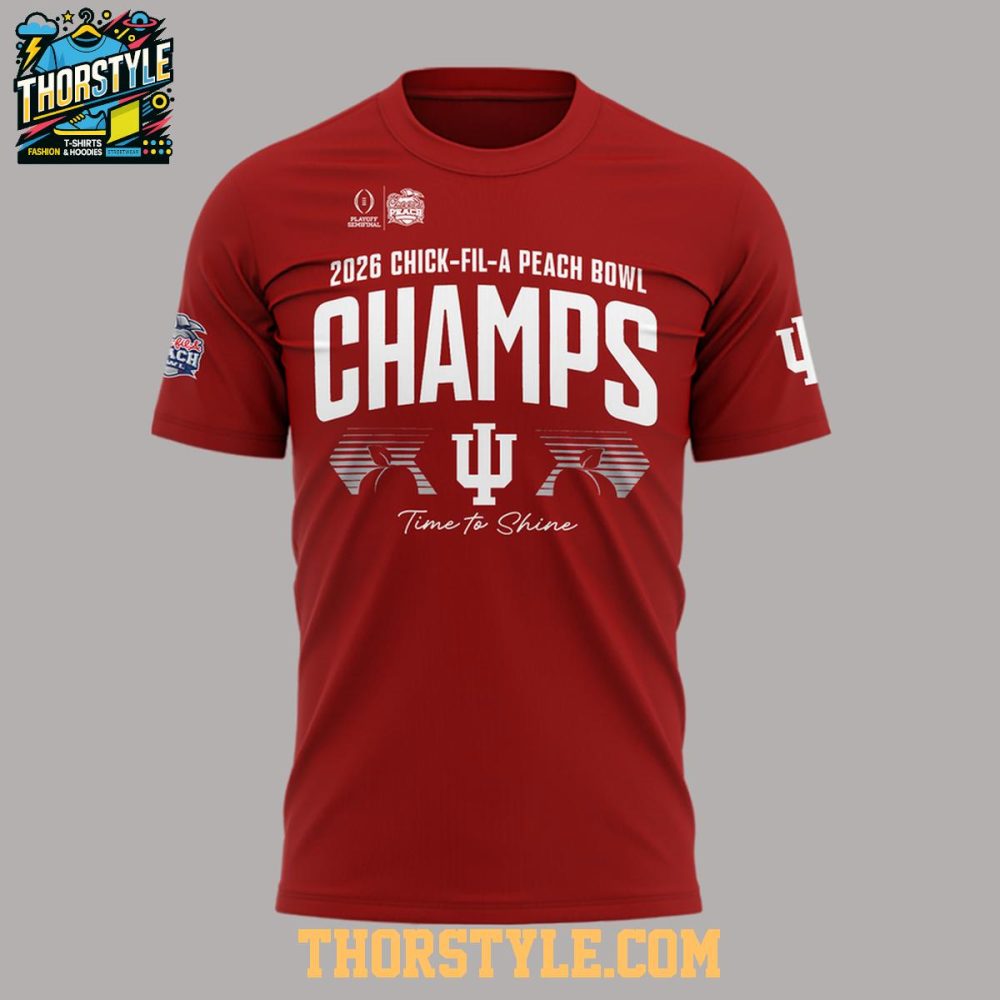 Indiana Hoosiers 2026 Peach Bowl Champions Indiana State Proud Hoodie - Image 2