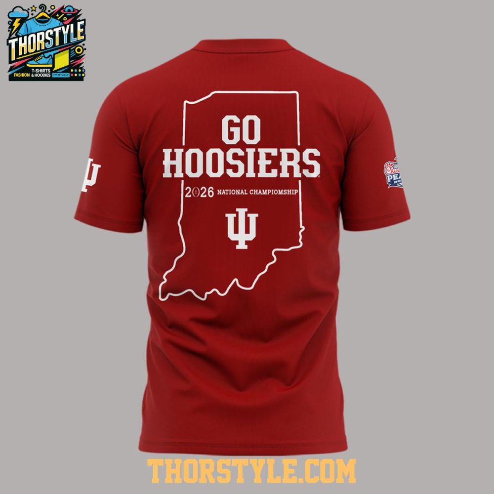 Indiana Hoosiers 2026 Peach Bowl Champions Indiana State Proud Hoodie - Image 3