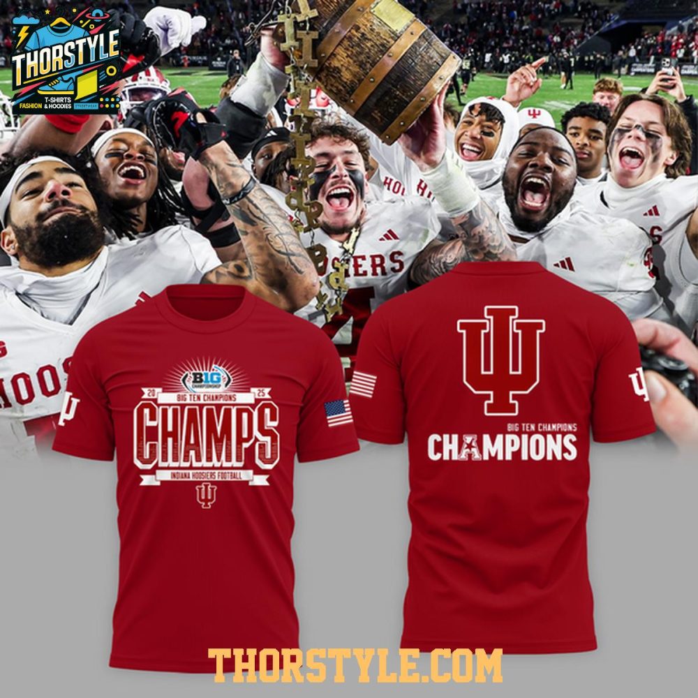Indiana Hoosiers Big12 We Are Champions 2025 Hoodie T-Shirt - Image 2