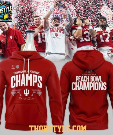 Indiana Hoosiers Football 2026 Chick-Fil-A Peach Bowl Champions Hoodie Shirts