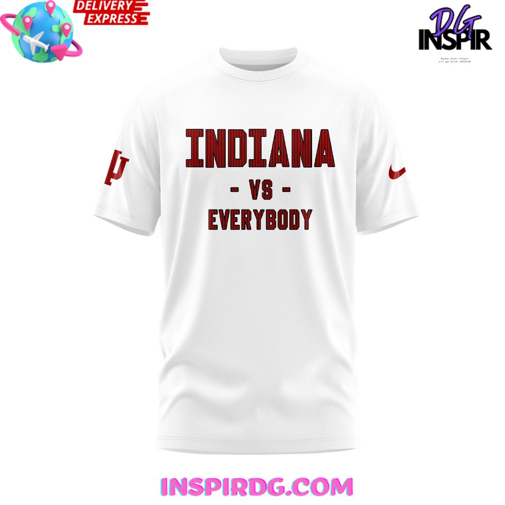 Indiana Hoosiers Vs Everybody Special White T-Shirt - Image 2