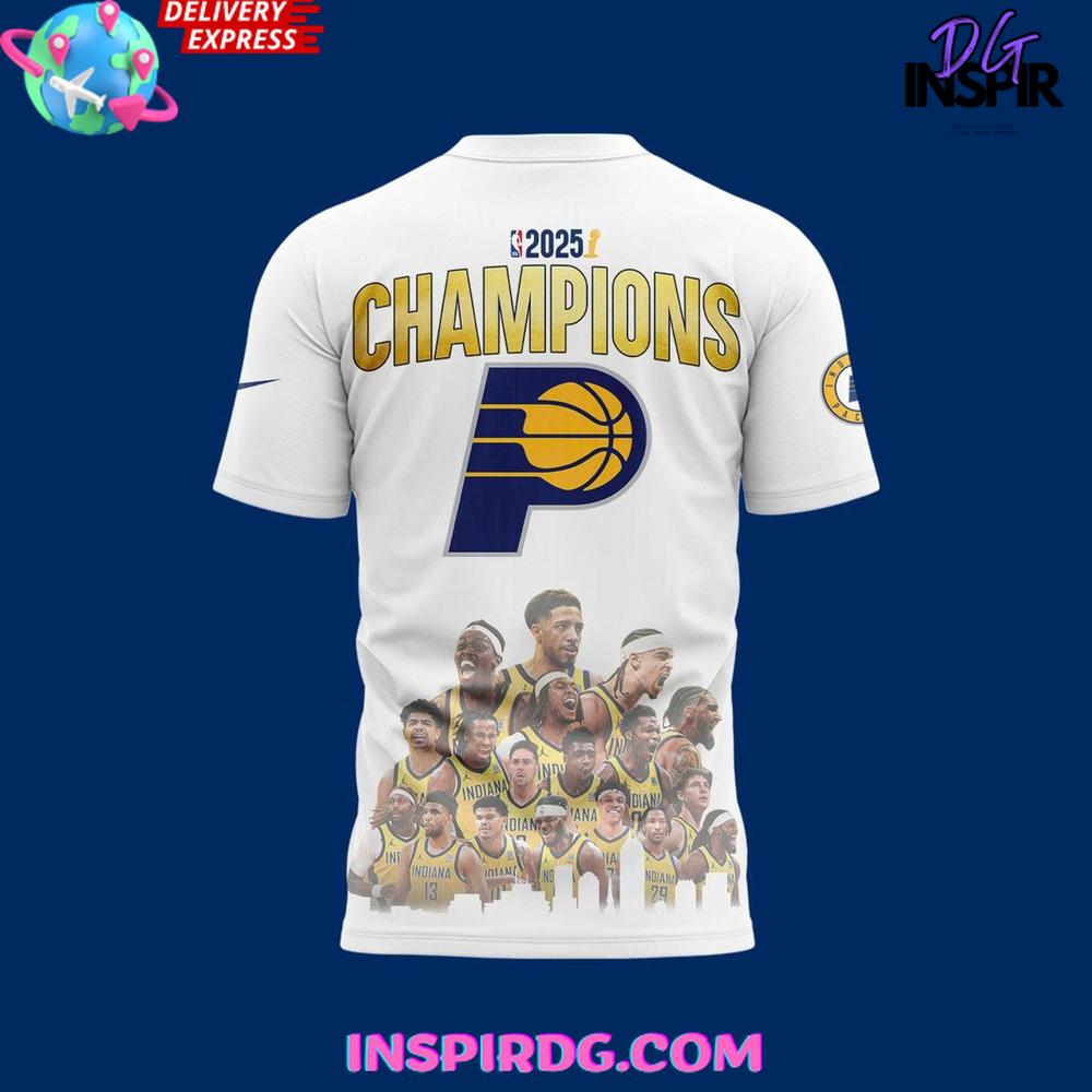 Indiana Pacers 2025 Nba Champions Celebration Shirt Collection - Image 3