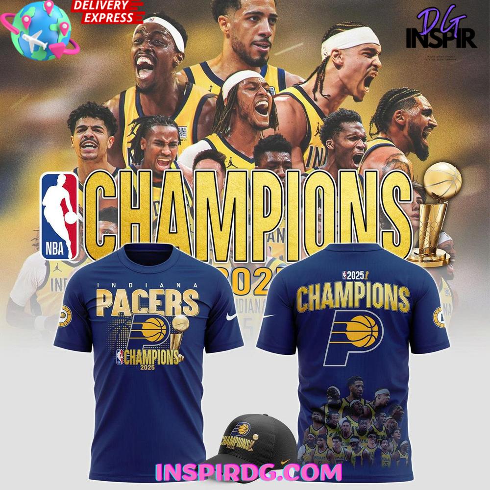 Indiana Pacers 2025 Nba Champions Celebration Shirt Collection - Image 4