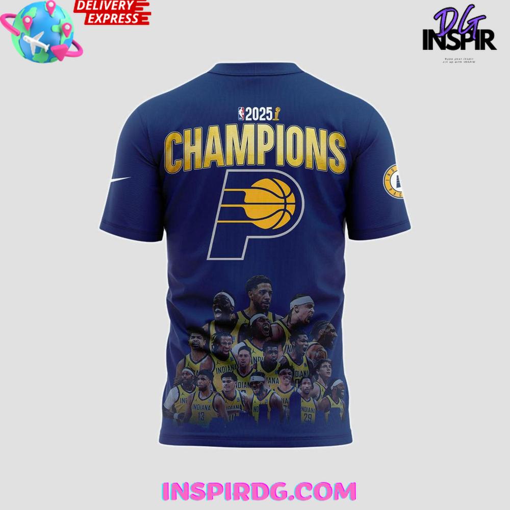 Indiana Pacers 2025 Nba Champions Celebration Shirt Collection - Image 6