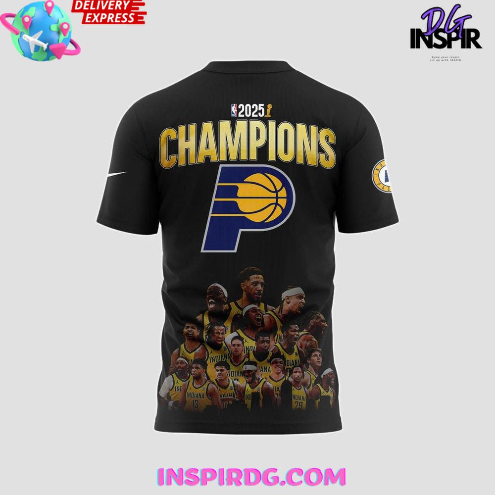 Indiana Pacers 2025 Nba Champions Celebration Shirt Collection - Image 9