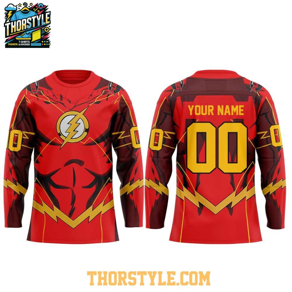 Indy Fuel Flash Dc Comics Night 2026 Super Hero Personalized Hockey Jersey - Image 2