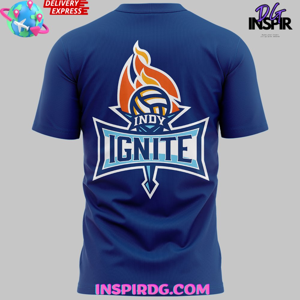 Indy Ignite Pro Volleyball 2024 Blue T-Shirt - Image 2