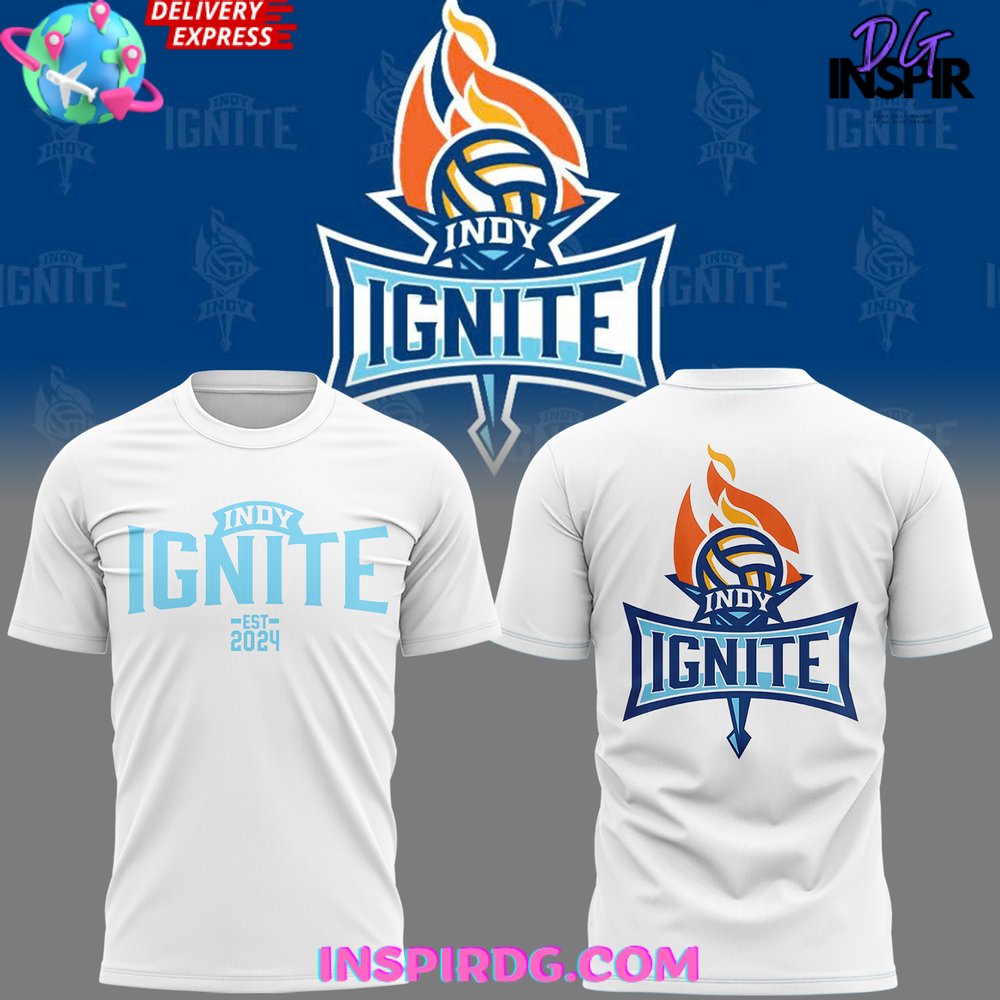 Indy Ignite Pro Volleyball 2024 White T-Shirt