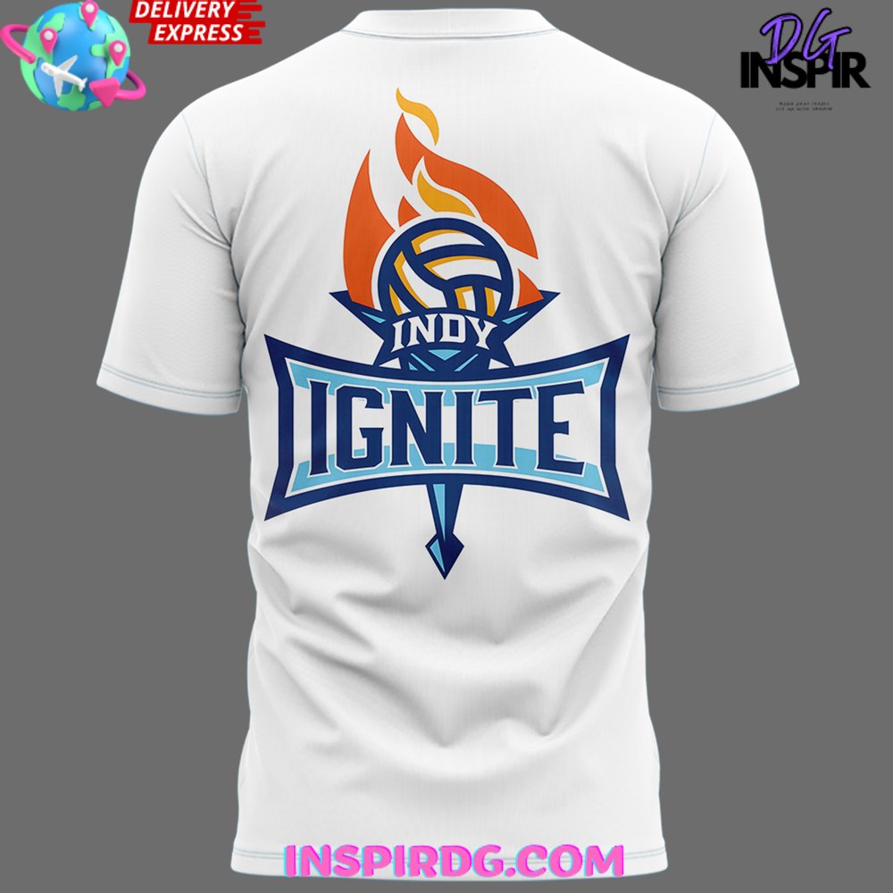 Indy Ignite Pro Volleyball 2024 White T-Shirt - Image 3