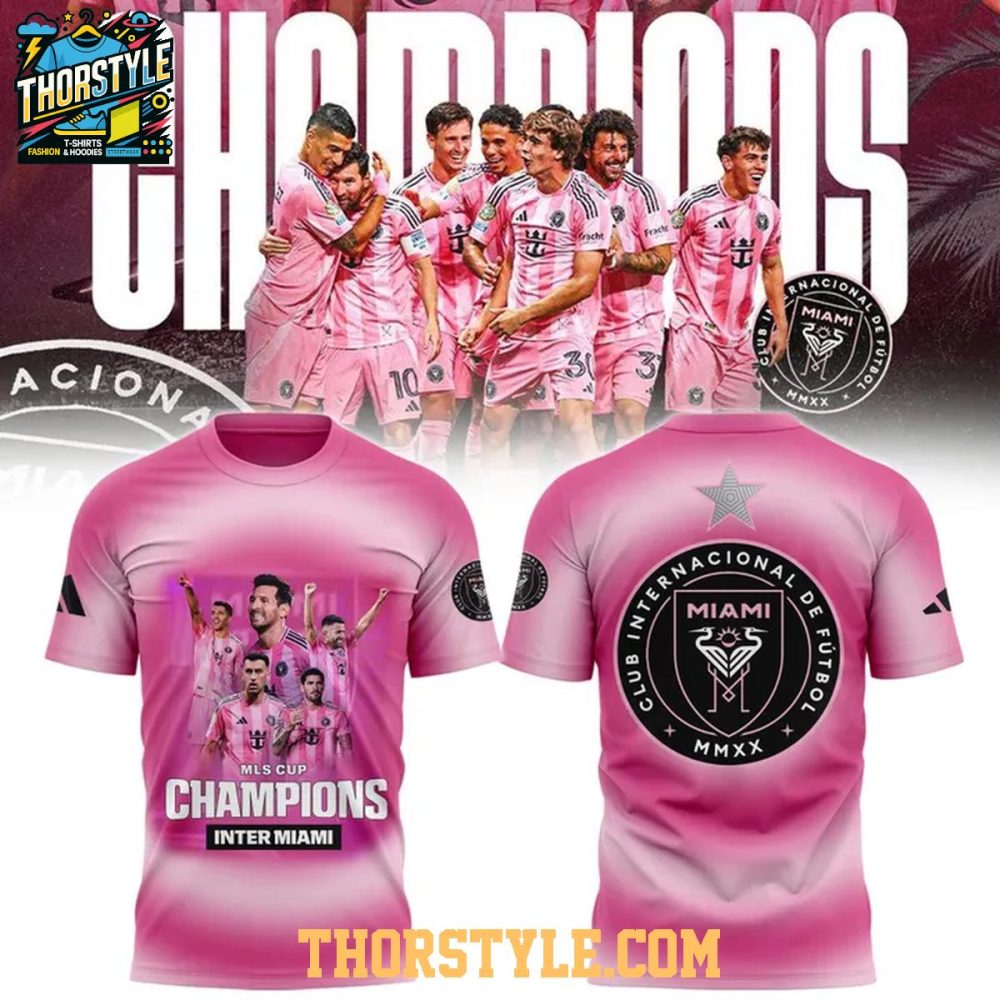 Inter Miami Cf 2025 Mls Cup Champions Lionel Messi Hoodie T-Shirt - Image 2