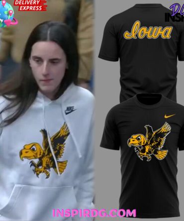 Iowa Hawkeyes Flying Herky 2025 Black T-Shirt