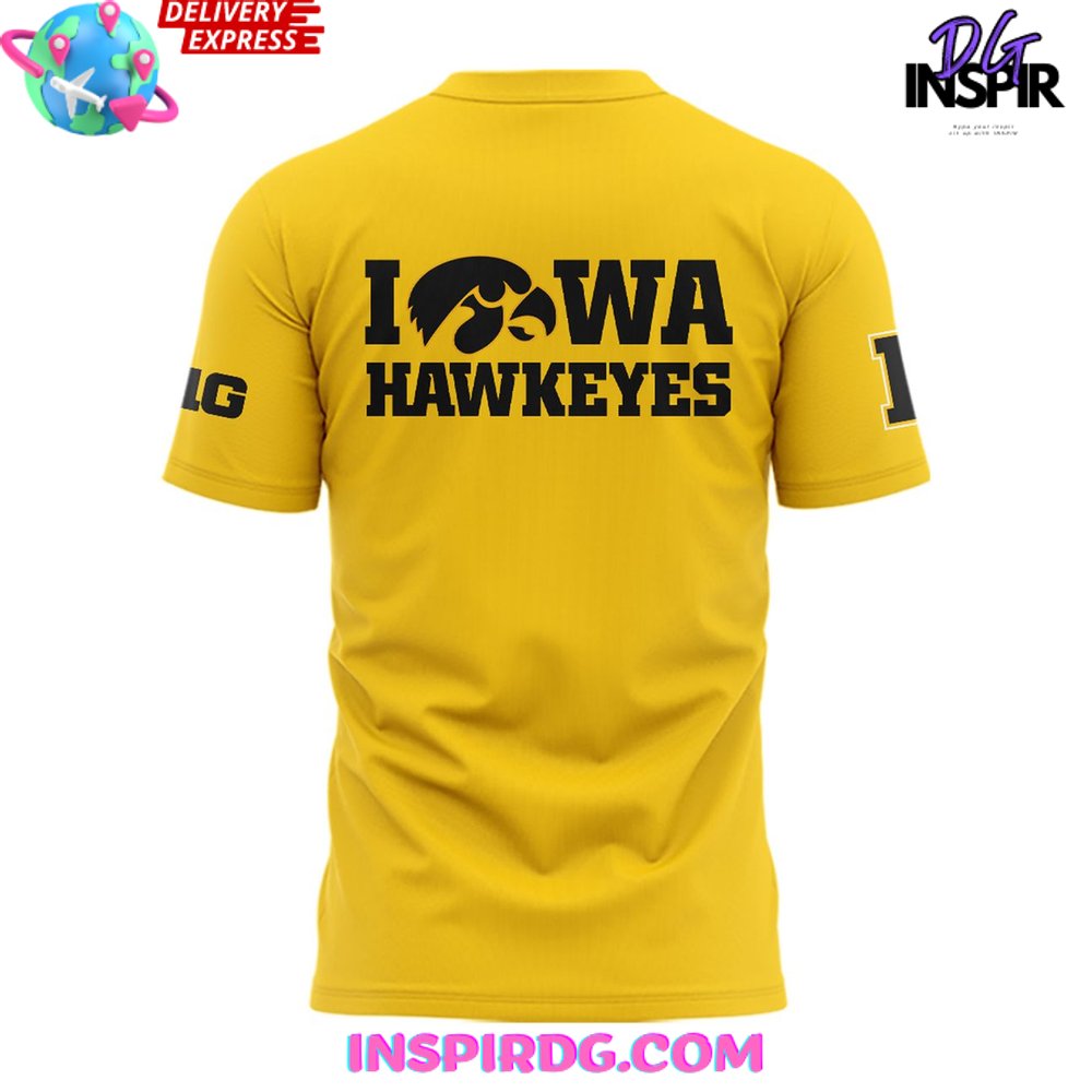 Iowa Hawkeyes Nothing Easy 2025 Gold T-Shirt - Image 3