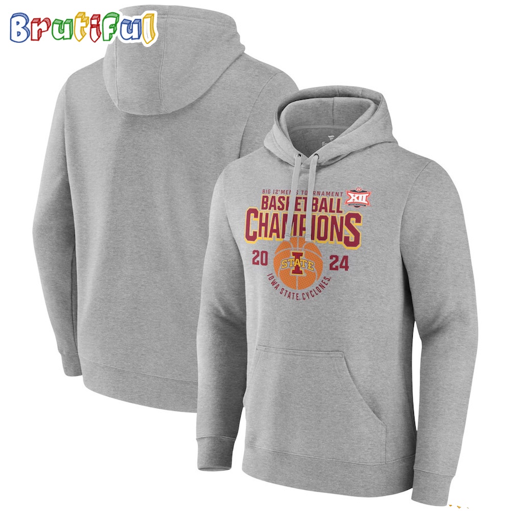 Iowa State Cyclones 2024 Big 12 Men'S Basketball Conference Tournament Champions Hoodie