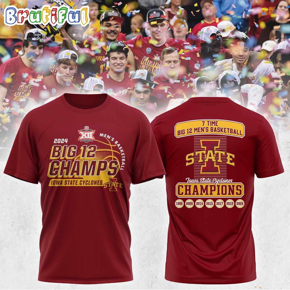 Iowa State Cyclones 2024 Big 12 Men'S Basketball Conference Tournament Champions Locker Room Shirt