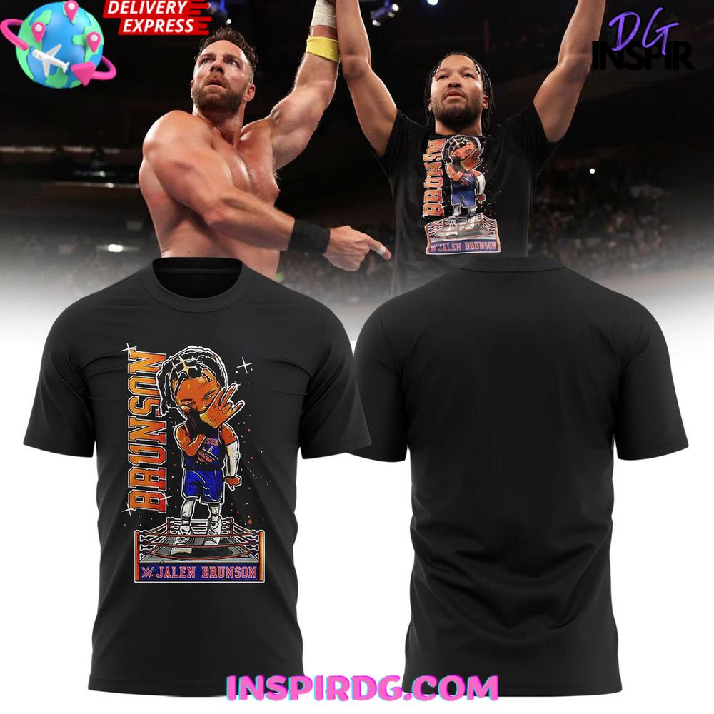 Jalen Brunson 2025 Wwe X New York Knicks T-Shirt