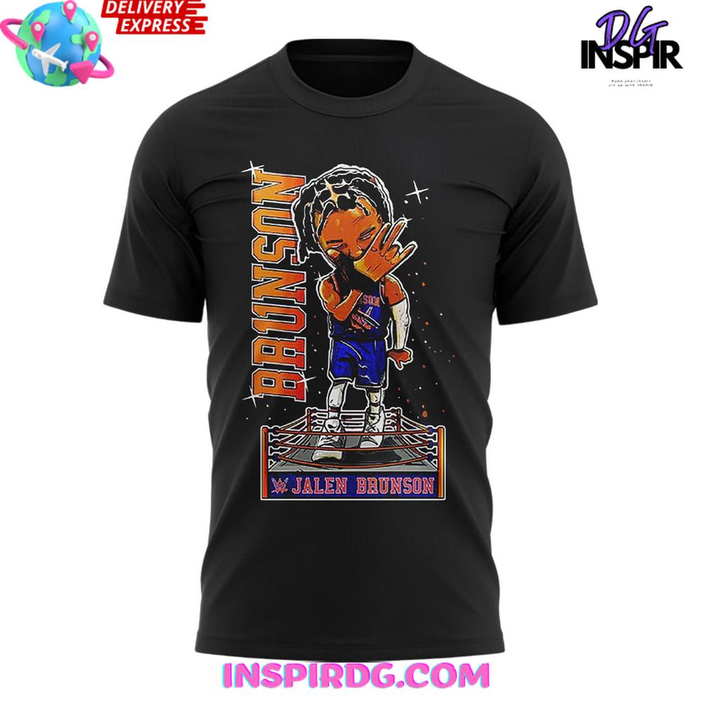 Jalen Brunson 2025 Wwe X New York Knicks T-Shirt - Image 2