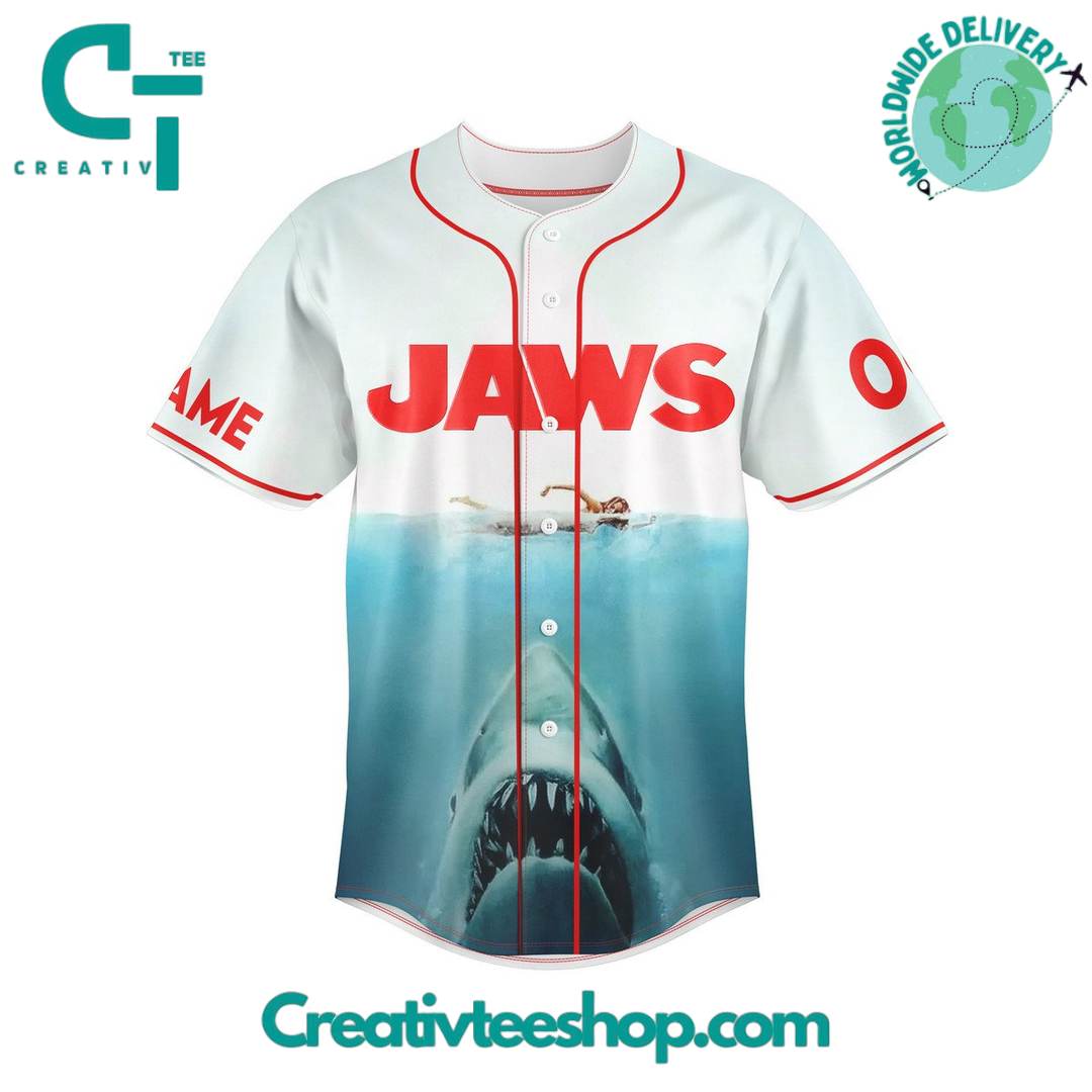 Jaws Movie Personalized Baseball Jersey - Image 2