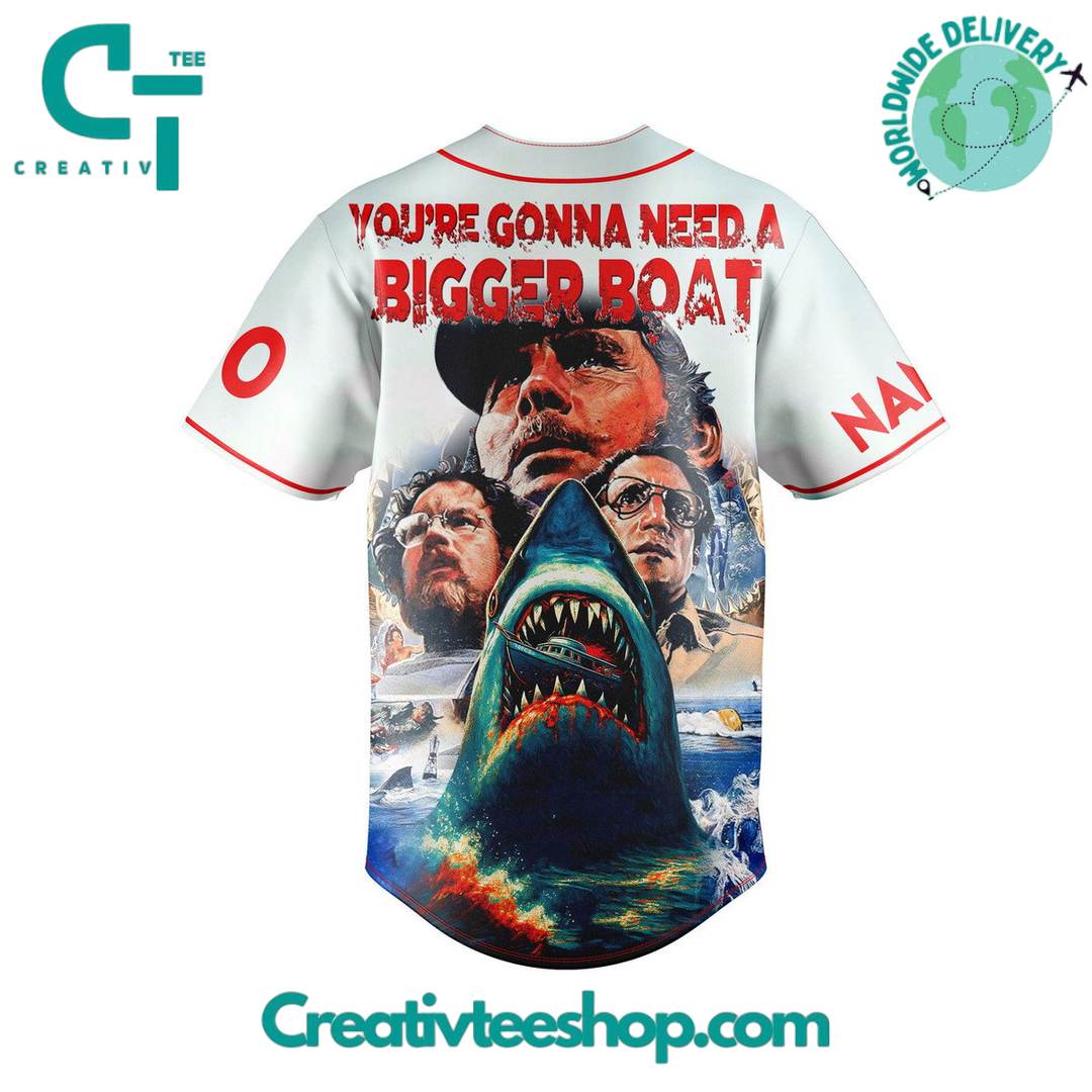 Jaws Movie Personalized Baseball Jersey - Image 3