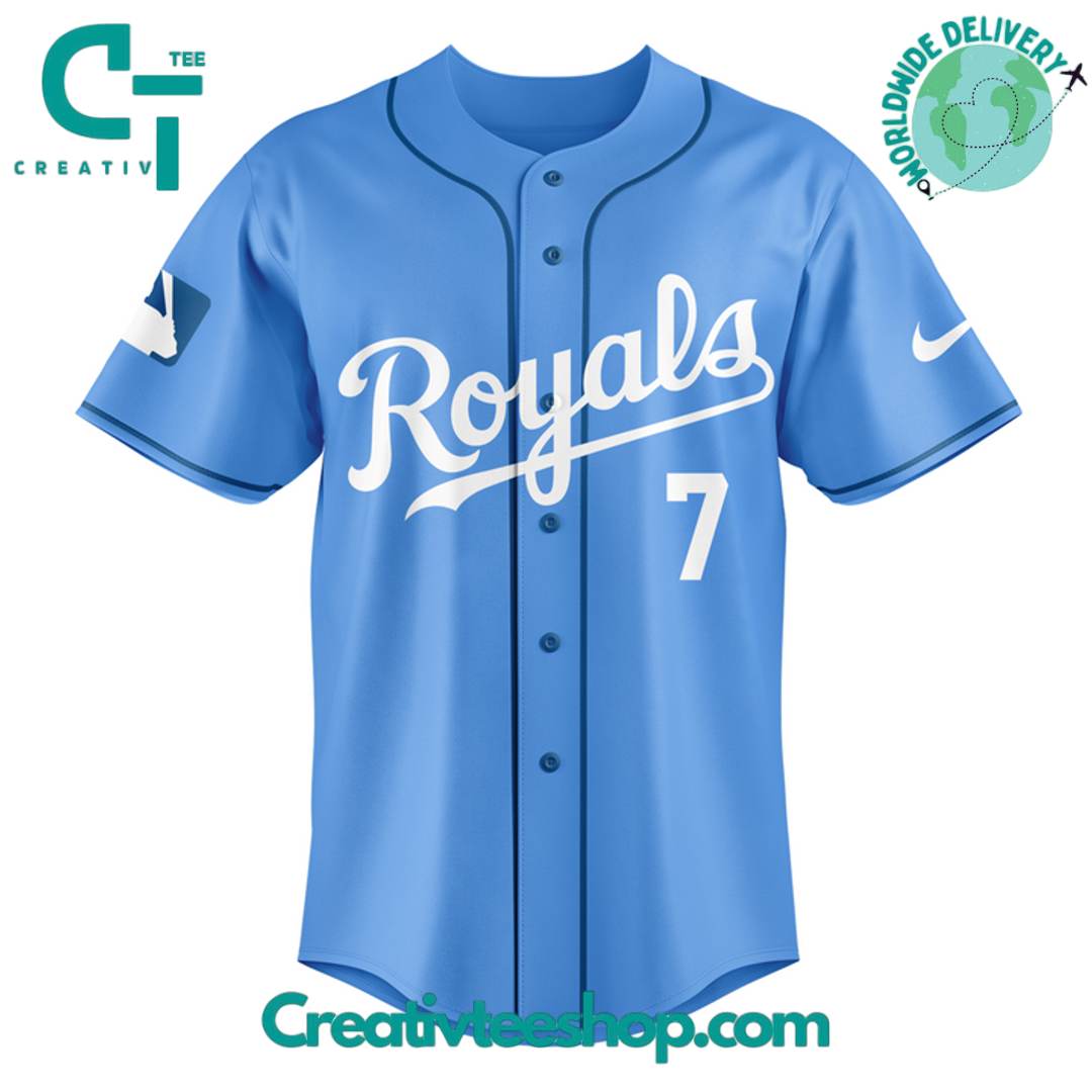 Kansas City Royals Bobby Witt Jr "500 Games" Baseball Jersey - Image 2
